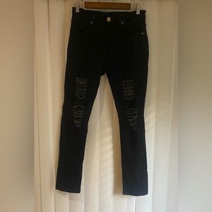 SHEIN Men’ Distress Black Jeans size: 31